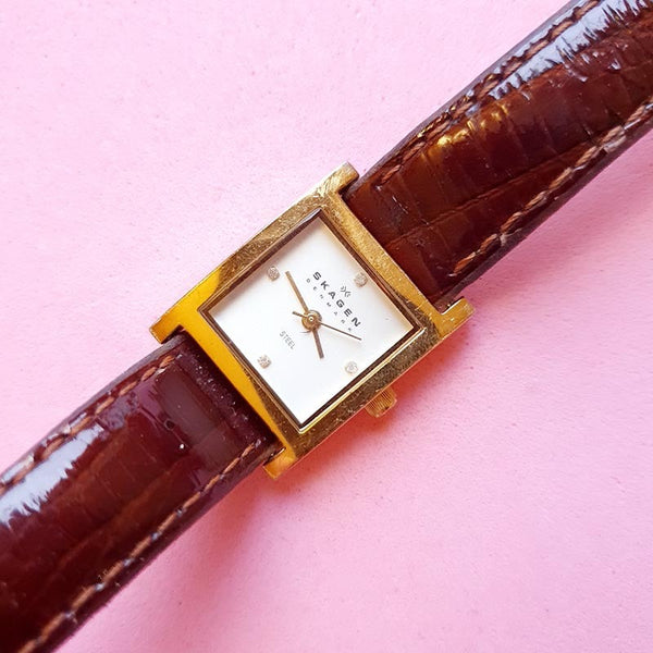Vintage Gold-tone Skagen Watch for Women | Minimalist Ladies Watch