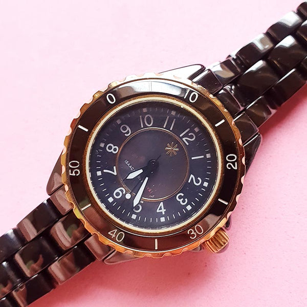 Pre-Owned Black & Gold Isaac Mizrahi Watch for Women | Luxury Designer Watch