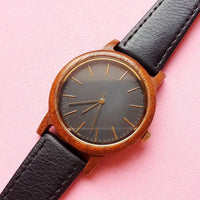 Vintage Elegant Brown Wood Watch for Women | Minimalist Wristwatch