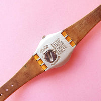 Vintage Swatch Irony FALLING STAR ORANGE YLS1013 Women's Watch | Swiss Quartz Watch