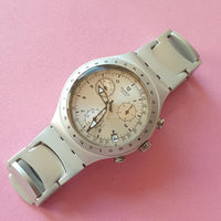 Vintage Swatch Irony Chrono Freezing Rain YCS4006AG Watch for Women | 90s Swatch Irony Cronograph