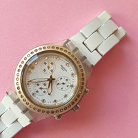 Vintage Swatch Irony Diaphane Chrono Full Blooded SVCK4067 Watch for Women | Swiss Chrono Watch