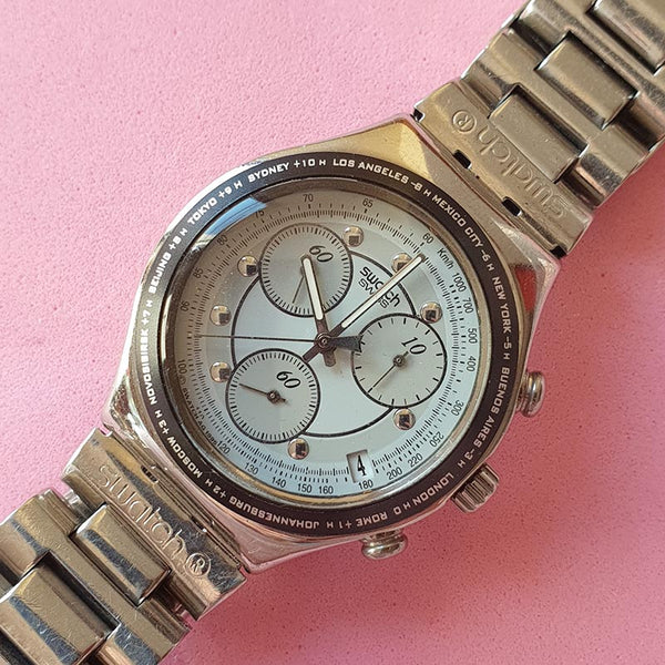 Vintage Swatch Irony Chrono Rough & Rugged YCS400 Watch for Women