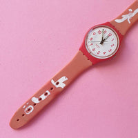 Vintage Swatch CREAM JAM GR150 Ladies Watch | Red Swiss Watch