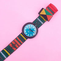 Vintage Pop Swatch BLACKTOP PWB152 Watch for Women | Fun 90s Swatch