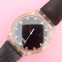 Vintage Swatch DARK BEAUTY SUJK128 Watch for Women | Elegant Swatch Watch