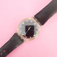 Vintage Swatch DARK BEAUTY SUJK128 Watch for Women | Elegant Swatch Watch