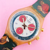 Vintage Swatch Chronograph RIDING STAR SCK102 Watch for Women | Rare 90s Swatch