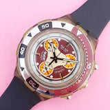 Vintage Swatch Scuba Chrono RED SNAPPER SBM105 Watch for Women | Cool 90s Swatch