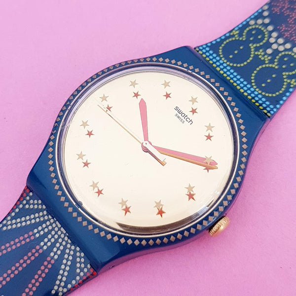 Vintage Swatch LUCINFESTA SUOZ201S Watch for Women | Festive Swatch Watch