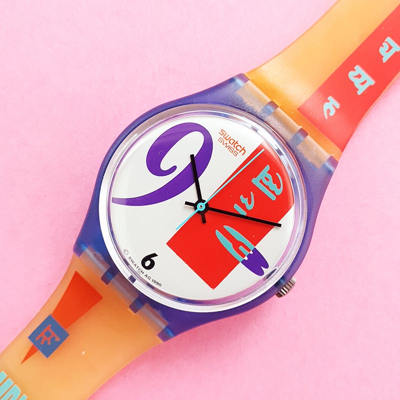 Swatch Watch - GN112 - BOLD FACE SWATCH - BOLD FACE GN 112 Collection PRESS RELEASE 1991  main image 2