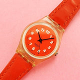 Swatch Lady GLOSS LK155 Women's Watch | Full Red Swiss Watch