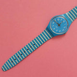 Vintage Swatch STRIPED RISE-UP GS138I Watch for Her | Swiss Quartz Watch