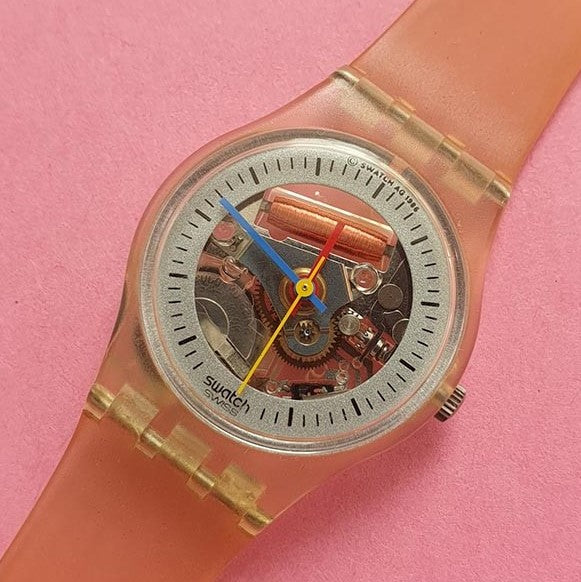 Skeleton Vintage Clear Swatch Watch Vintage Swatch Lady LITTLE