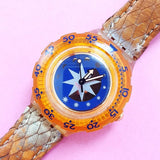 Vintage Swatch Scuba 200 GOLDEN ISLAND SDK112 Watch for Women | 90s Scuba Swatch