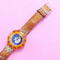 Vintage Swatch Scuba 200 GOLDEN ISLAND SDK112 Watch for Women | 90s Scuba Swatch