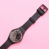 Vintage Swatch NERO GB722 Women's Watch | 90s Classic Day & Date Swatch