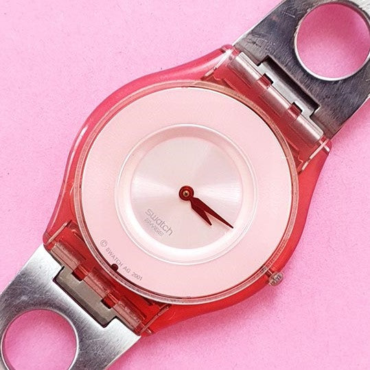 Vintage Swatch Skin ROSSO DI SERA SFK148 Women's Watch Slim
