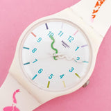 Vintage Swatch THE LEGEND OF WHITE SNAKE SUOZ158 Women's Watch | Cool Swatch Originals