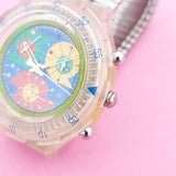 Vintage Swatch Scuba Chronograph LILLIBETH SBK104 Women's Watch | Rare 90s Swatch