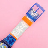 Vintage Swatch SILVER PATCH GN132 Watch for Her | 90s Colorful Swatch