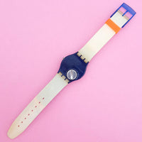 Vintage Swatch SILVER PATCH GN132 Watch for Her | 90s Colorful Swatch