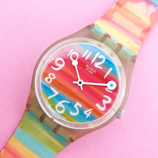 Vintage Swatch COLOR THE SKY GS124 Watch for Her | Swiss Quartz Watch