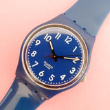 Vintage Swatch UP-WIND GN230 Watch for Her | Classic Blue Swatch