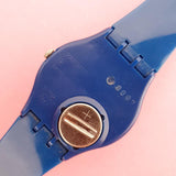 Vintage Swatch UP-WIND GN230 Watch for Her | Classic Blue Swatch