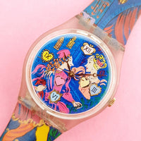 Vintage Swatch ROMEO AND JULIET GN162 Watch for Her | 90s Colorful Swatch