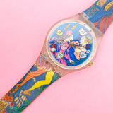 Vintage Swatch ROMEO AND JULIET GN162 Watch for Her | 90s Colorful Swatch