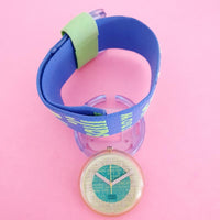 Vintage Pop Swatch SPORTPOURRI PWK163 Watch for Women | 90s Blue Pop Swatch