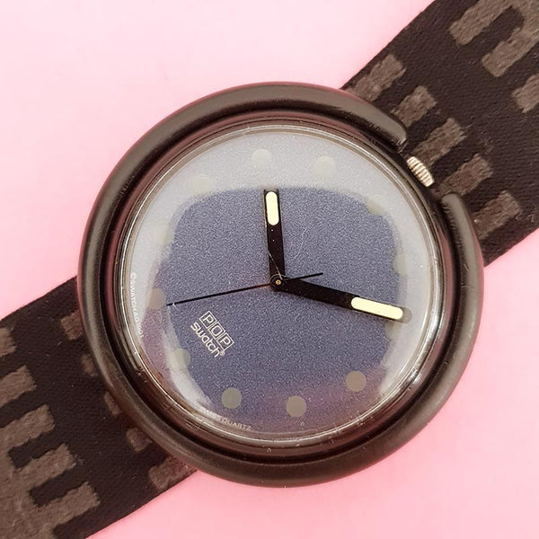 Vintage Pop Swatch Gunpowder WB155 Watch for Women | Cool 90s Swatch