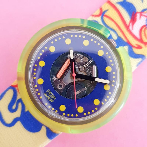 Vintage Pop Swatch Photofish PWN101 Watch for Women | Colorful Pop Swatch