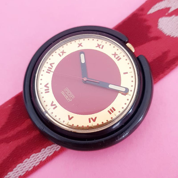 Vintage Pop Swatch Red Velvet PWB160 Watch for Women | 90s Pop Swatch