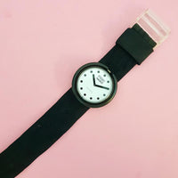 Vintage Pop Swatch JET BLACK PWBB001 Watch for Women | Classic 80s Swatch