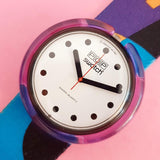 Vintage Pop Swatch JET BLACK PWBB001 Watch for Women | RARE 80s Swatch