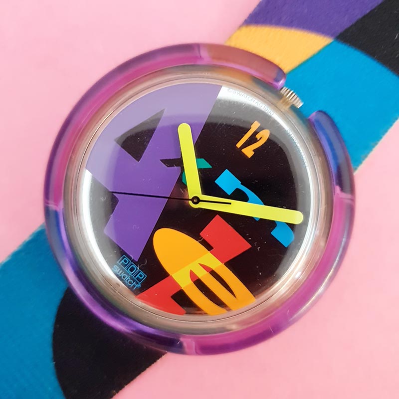 Vintage Pop Swatch Letterhead PWK141 Watch for Women | Cool 90s
