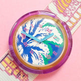 Vintage Pop Swatch COCONUT PWK158 Watch for Women | Tropical Pop Swatch