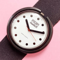 Vintage Pop Swatch JET BLACK PWBB101 Watch for Women | Classic Pop Swatch