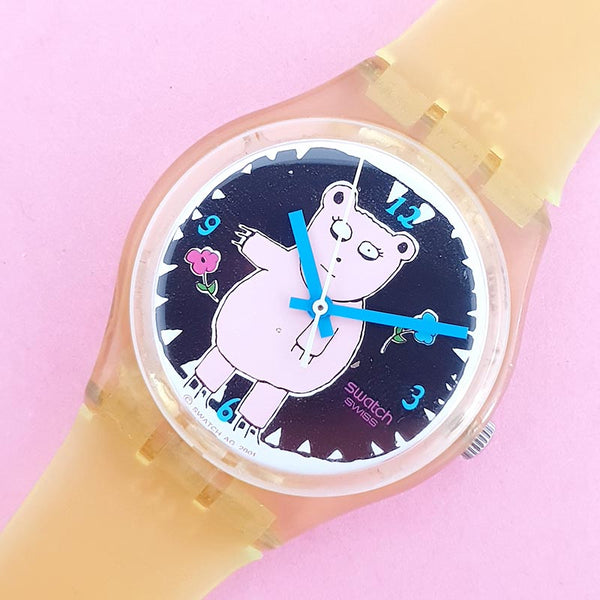 Vintage Swatch PIGGY THE BEAR GK367 Ladies Watch | Fun Wristwatch