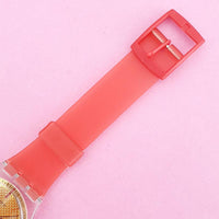 Vintage Swatch SQUAW GG387 Ladies Watch | Cool Red & Gold Swatch