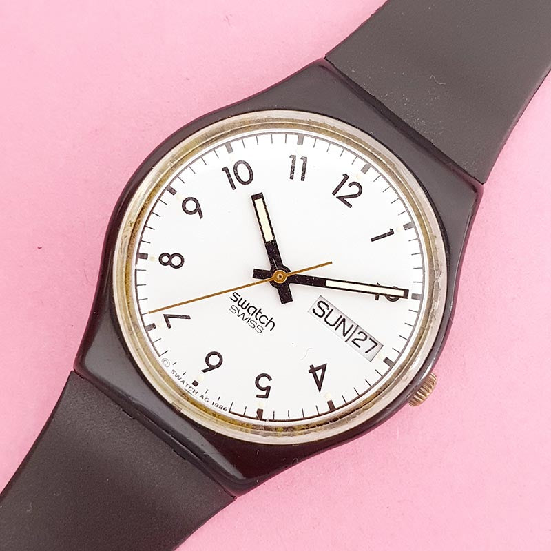 swatch ー 53 レトログラード Rare 2008 Swatch Floating Away GS137 34mm 2008 #913 Watch | eBay