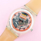 Vintage Swatch JOURNALIST SKZ102 Watch for Women | 90s Skeleton Swatch