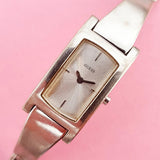 Vintage Rectangular Minimalist Guess Women's Watch | Silver-tone Guess Watch