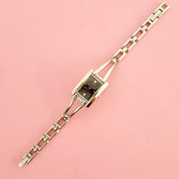 Vintage Black-dial Minimalist Guess Women's Watch | Silver-tone Guess Watch