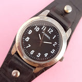 Vintage All-black Fossil Women's Watch | Silver-tone Fossil Watch