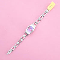 Vintage Small Purple-dial Fossil Women's Watch | Silver-tone Fossil Watch