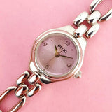 Vintage Pink-dial Relic Women's Watch | Silver-tone Fossil Watch