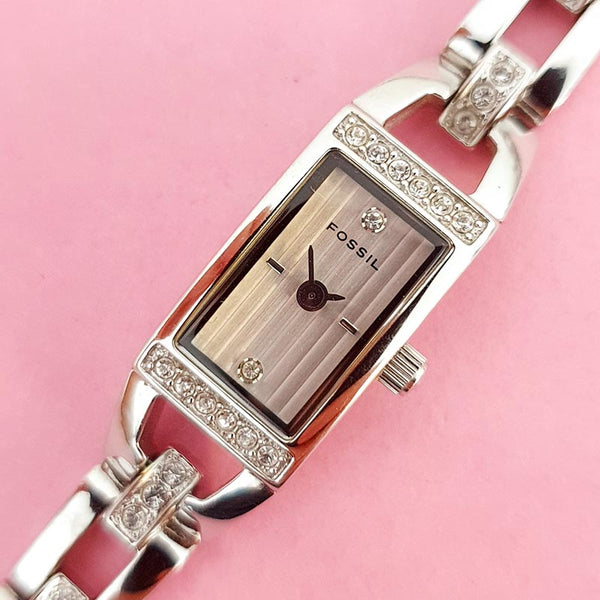 Vintage Luxurious Fossil Women's Watch | Silver-tone Fossil Watch